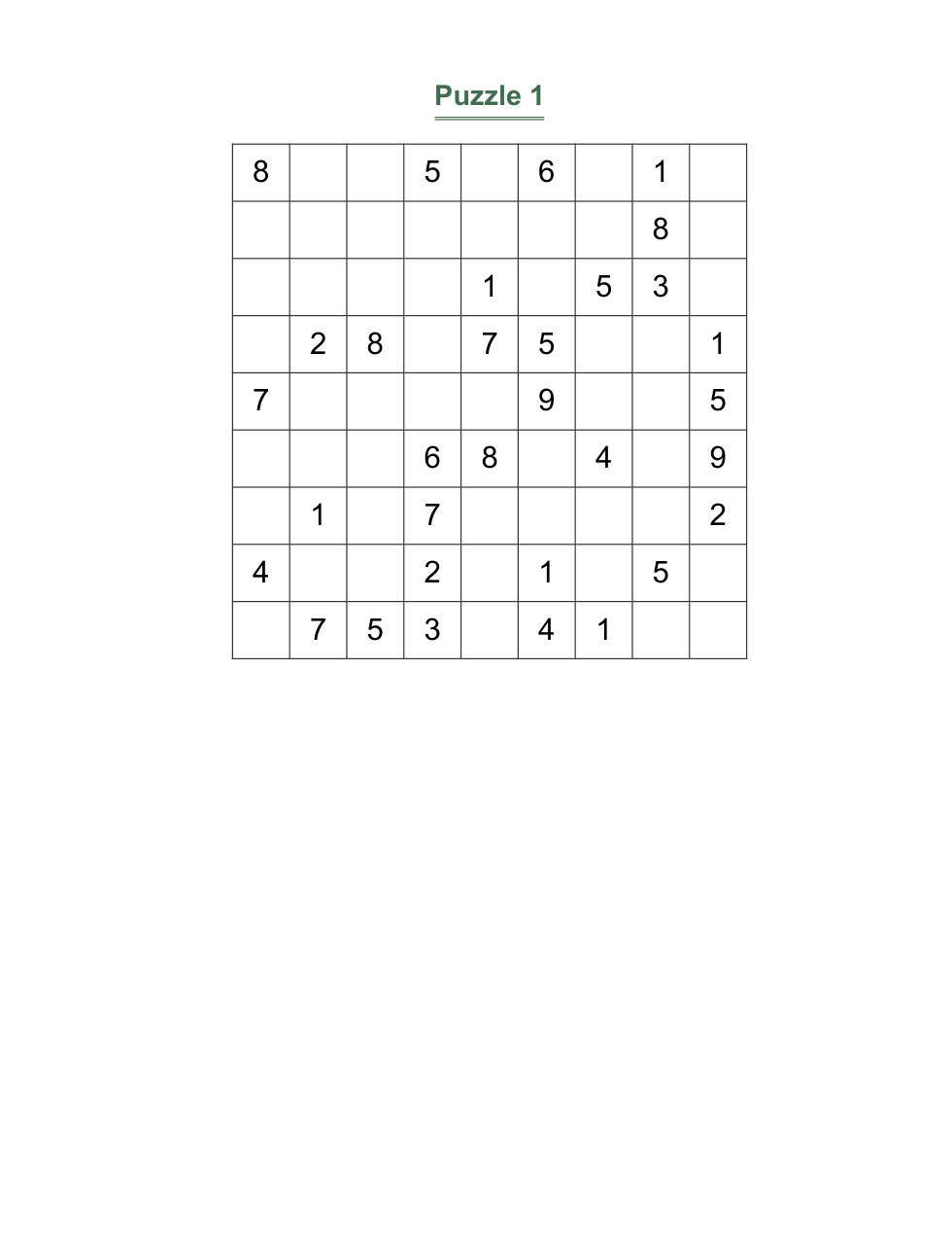 Large-Print Sudoku — 100 Puzzles — 1/3