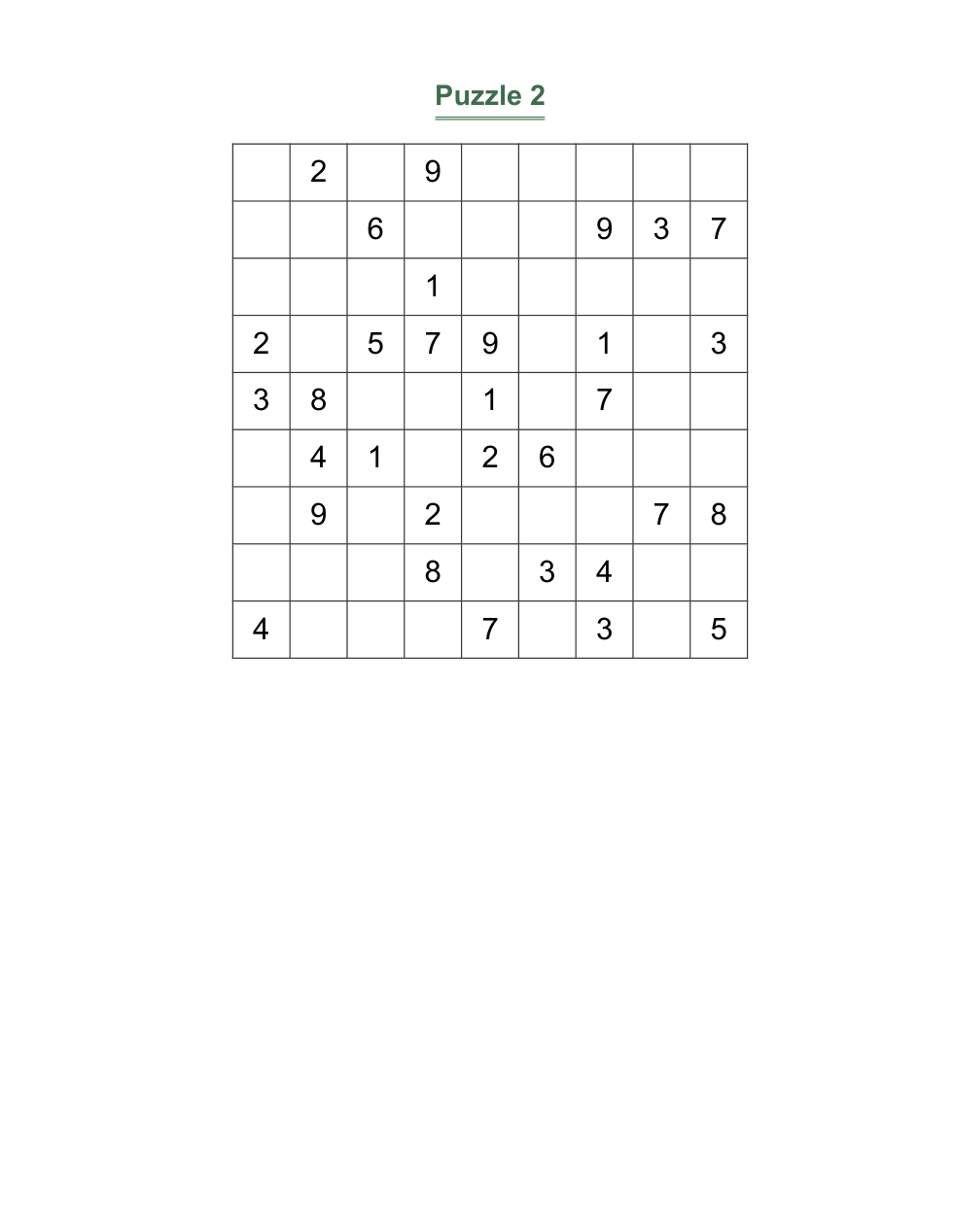 Large-Print Sudoku — 100 Puzzles — 2/3