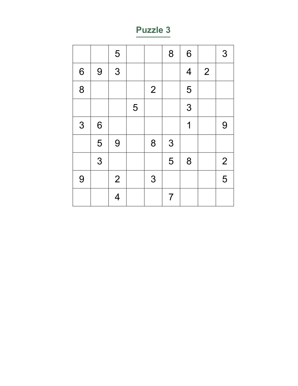 Large-Print Sudoku — 100 Puzzles — 3/3