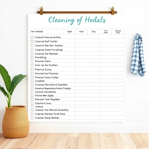 Cleaning schedule