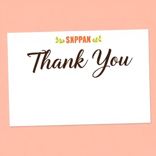 Thank-you insert